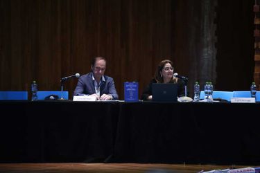 Carlos Beristain y Ángela Buitrago, del GIEI. | Juan Carlos Bautista